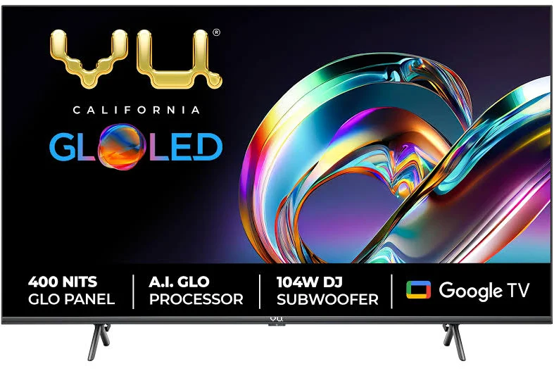 VU 4K Smart TV in a modern living room