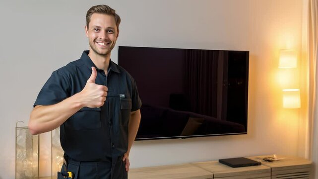 Technician repairing common VU Smart TV problems